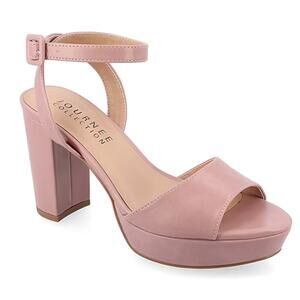 KATIENYC Journee Collection Womens Nairri Heeled Sandals size 12W in Rose